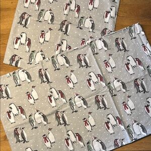 Pottery Barn King-Sized Penguin Pillowcases